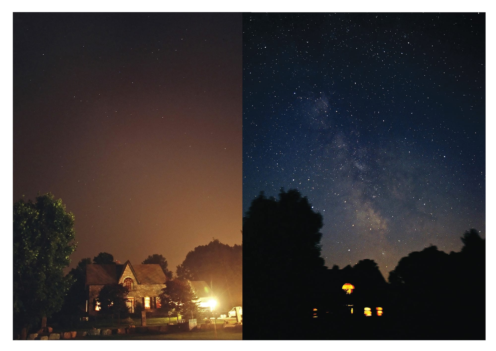 Light pollution during a 2003 blackout in the USA (credit: Todd Carlson)